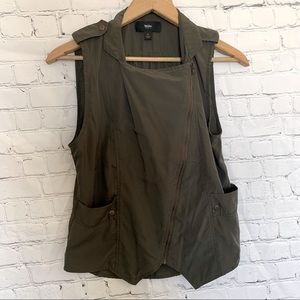 ✨BOGO✨ Mossimo | Army Green | Collared Zip Up Shortsleeved Blouse